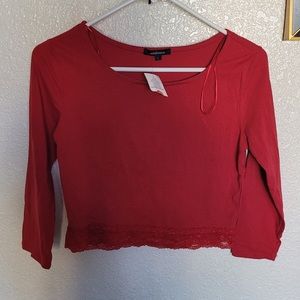 Long sleeve crop top